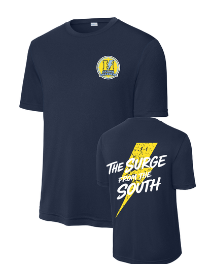 HTown Chargers Football & Cheer -Chargers Surge of the South Performance Tee    - Navy