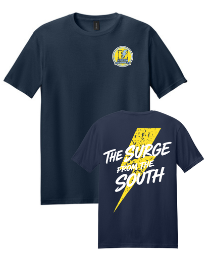 HTown Chargers Football & Cheer -Chargers Surge of the South Cotton Tee - Navy