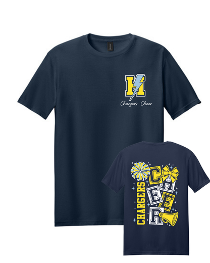 HTown Chargers Football & Cheer- Chargers Cheer Blocks Cotton Tee