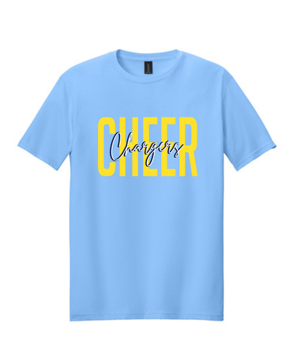 HTown Chargers Football & Cheer- Chargers Cheer Script Center Cotton Tee