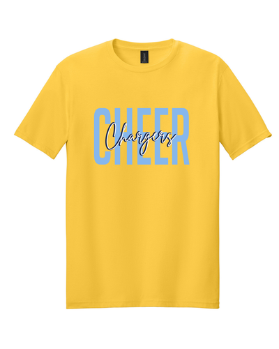 HTown Chargers Football & Cheer -Chargers Cheer Script Center Cotton Tee