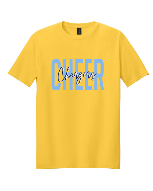 HTown Chargers Football & Cheer- Chargers Cheer Script Center Cotton Tee