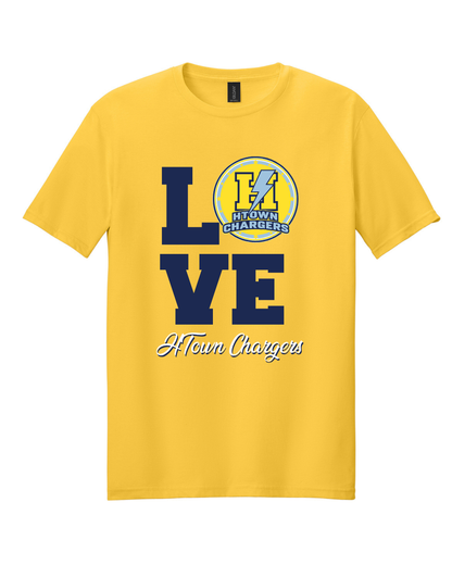 HTown Chargers Football & Cheer- Love Cheer Cotton Tee