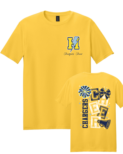HTown Chargers Football & Cheer- Chargers Cheer Blocks Cotton Tee