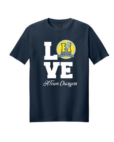 HTown Chargers Football & Cheer -Love Cheer Cotton Tee