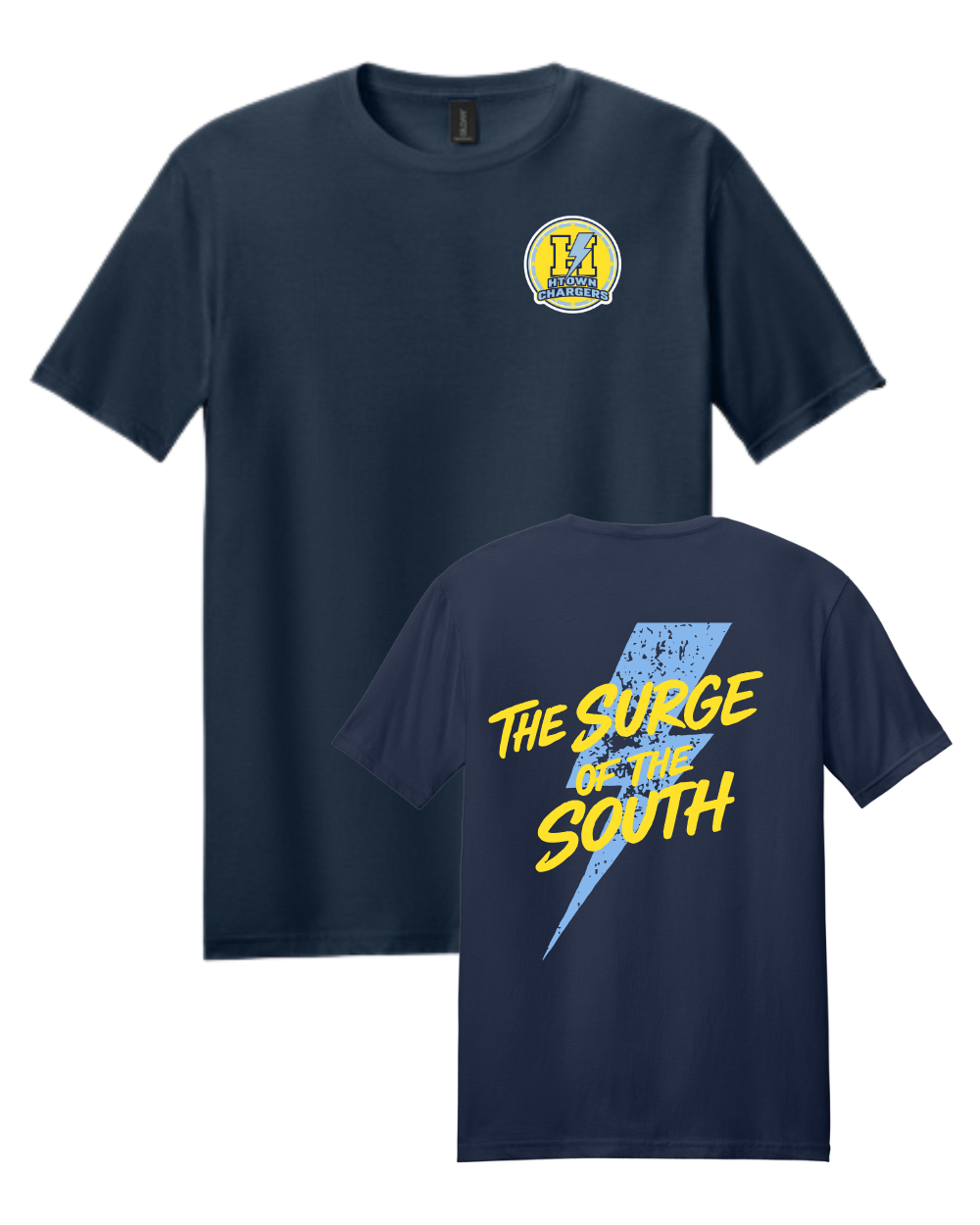 HTown Chargers Football & Cheer- Chargers Surge of the South Cotton Tee