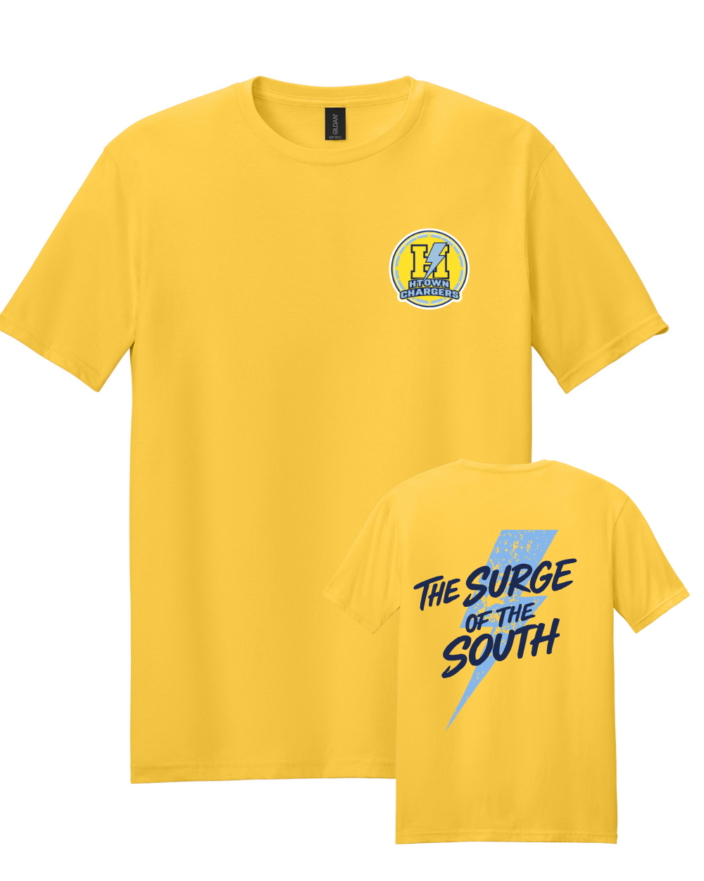 HTown Chargers Football & Cheer- Chargers Surge of the South Cotton Tee