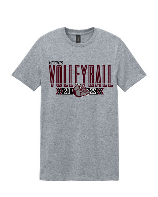 Heights Volleyball-Heights VB Cotton Tee- Heather Grey