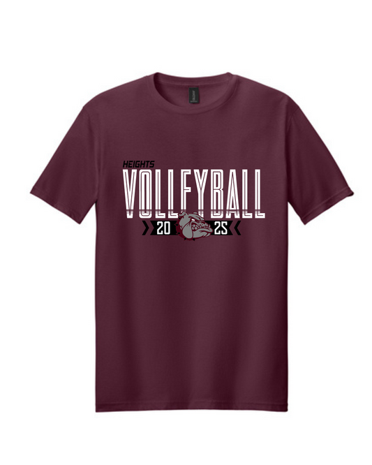 Heights Volleyball-Heights VB Cotton Tee- Maroon