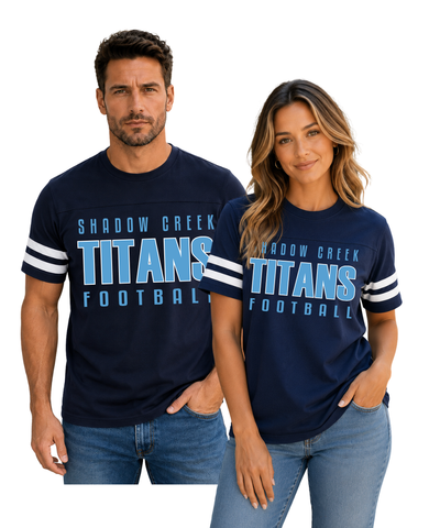 Shadow Creek Football- SC Titans Football Two Stripe Tee