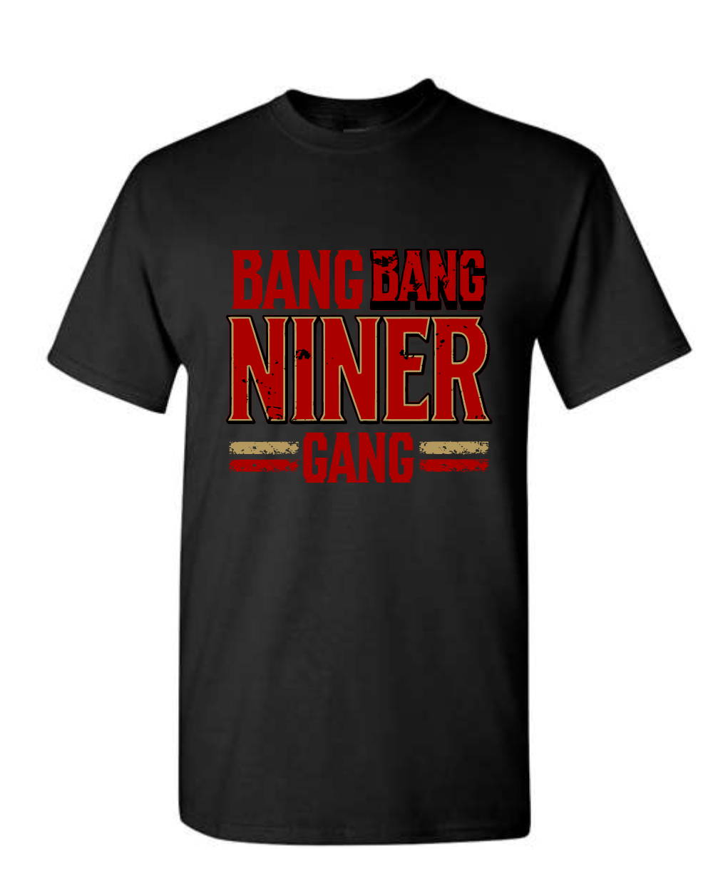 League City 49ers-Bang Bang Cotton Blend Tee- Black