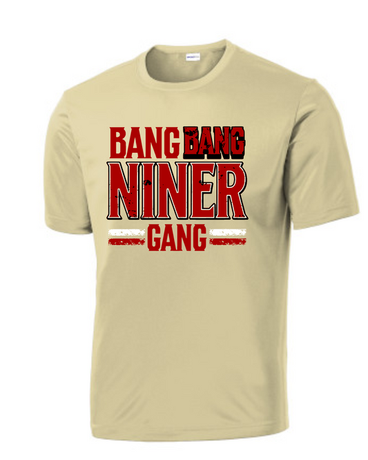 League City 49ers-Bang Bang Performance Tee- Vegas Gold