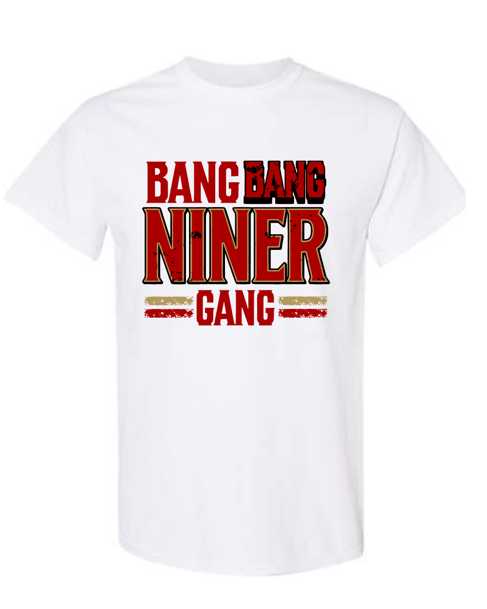 League City 49ers-Bang Bang Cotton Blend Tee- White