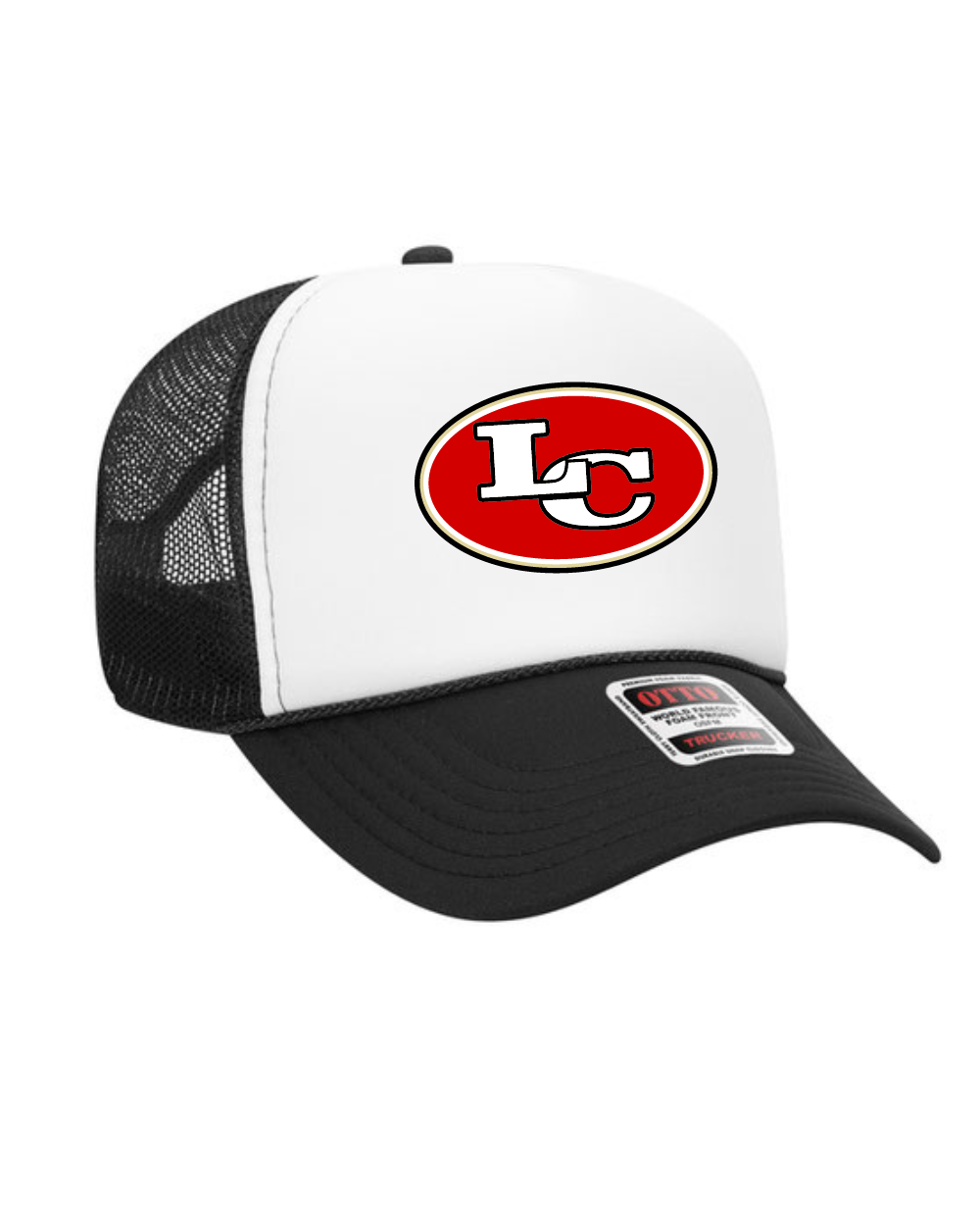 League City 49ers-LC Logo Snapback Foam Trucker- Black/White