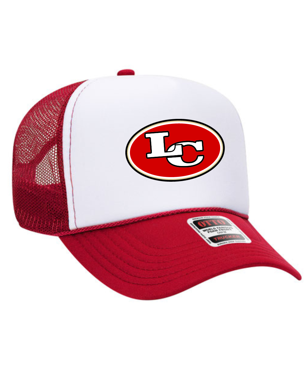 League City 49ers-LC Logo Snapback Foam Trucker- Red/White