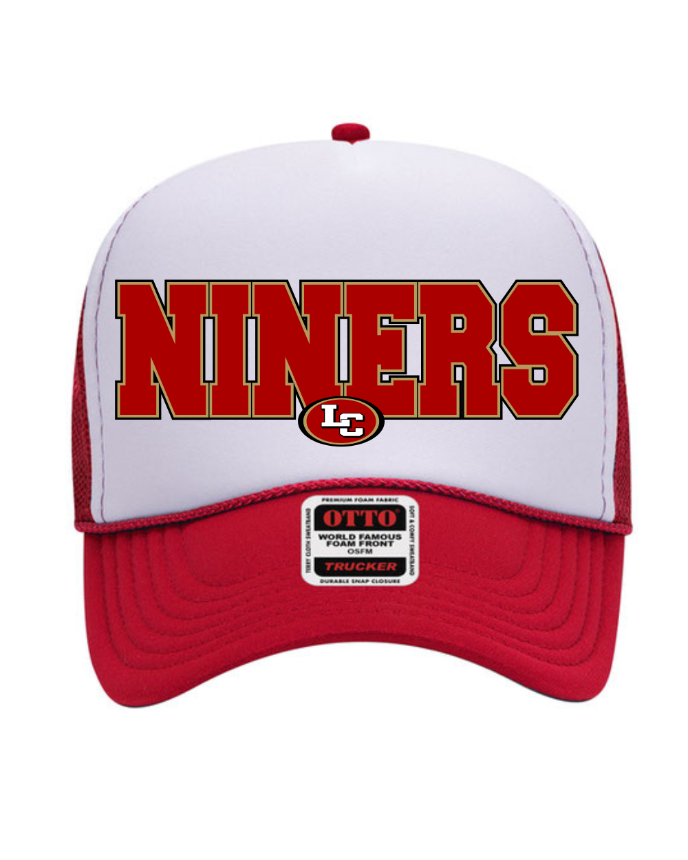 League City 49ers- NINERS Snapback Foam Trucker- Red/White