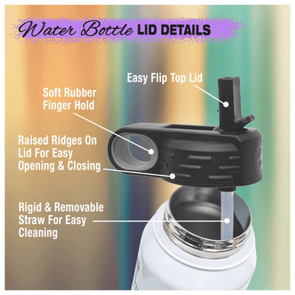 Dawson Baseball- Laser Engraved 32 oz Water Bottle - Navy