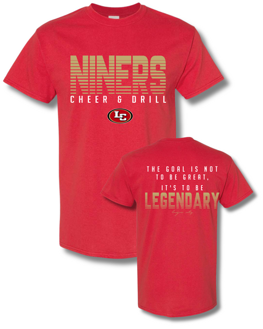League City 49ers- Niners Cheer& Drill Tee-Red
