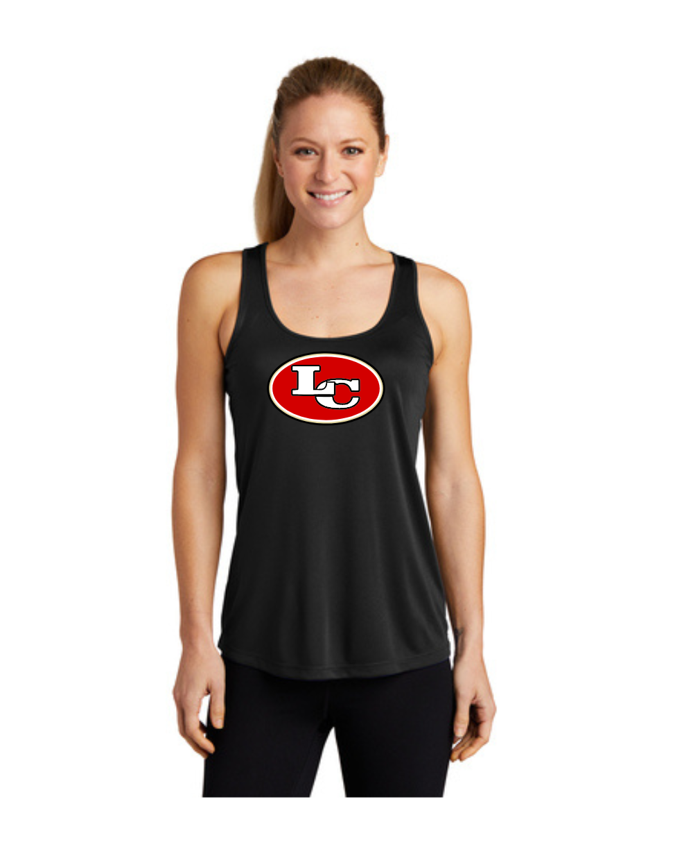 League City 49ers- LC 49ers Football- Ladies Tanktop-Black