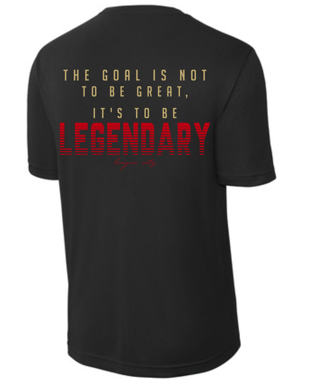 League City 49ers-Legendary NINERS- Performance Tee- Black
