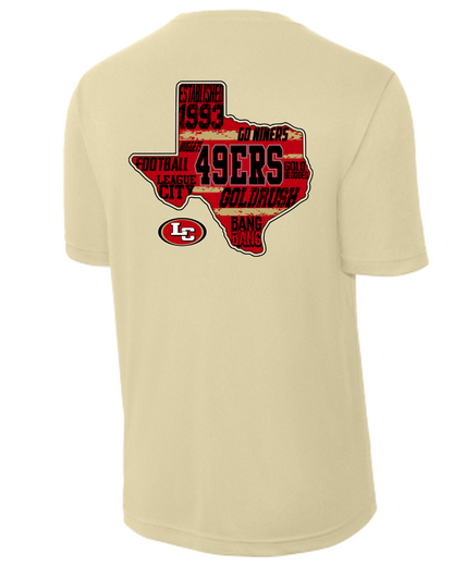 League City 49ers-49Ers- Performance Tee- Vegas Gold