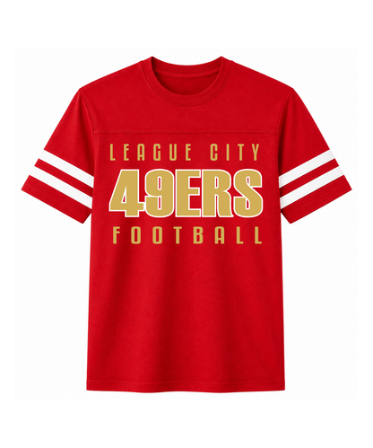 League City 49ers  Football & Cheer- LC 49ERS Football Two Stripe Tee