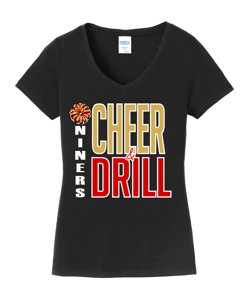 League City 49ers- Niners Cheer & Drill Vneck Cotton Tee