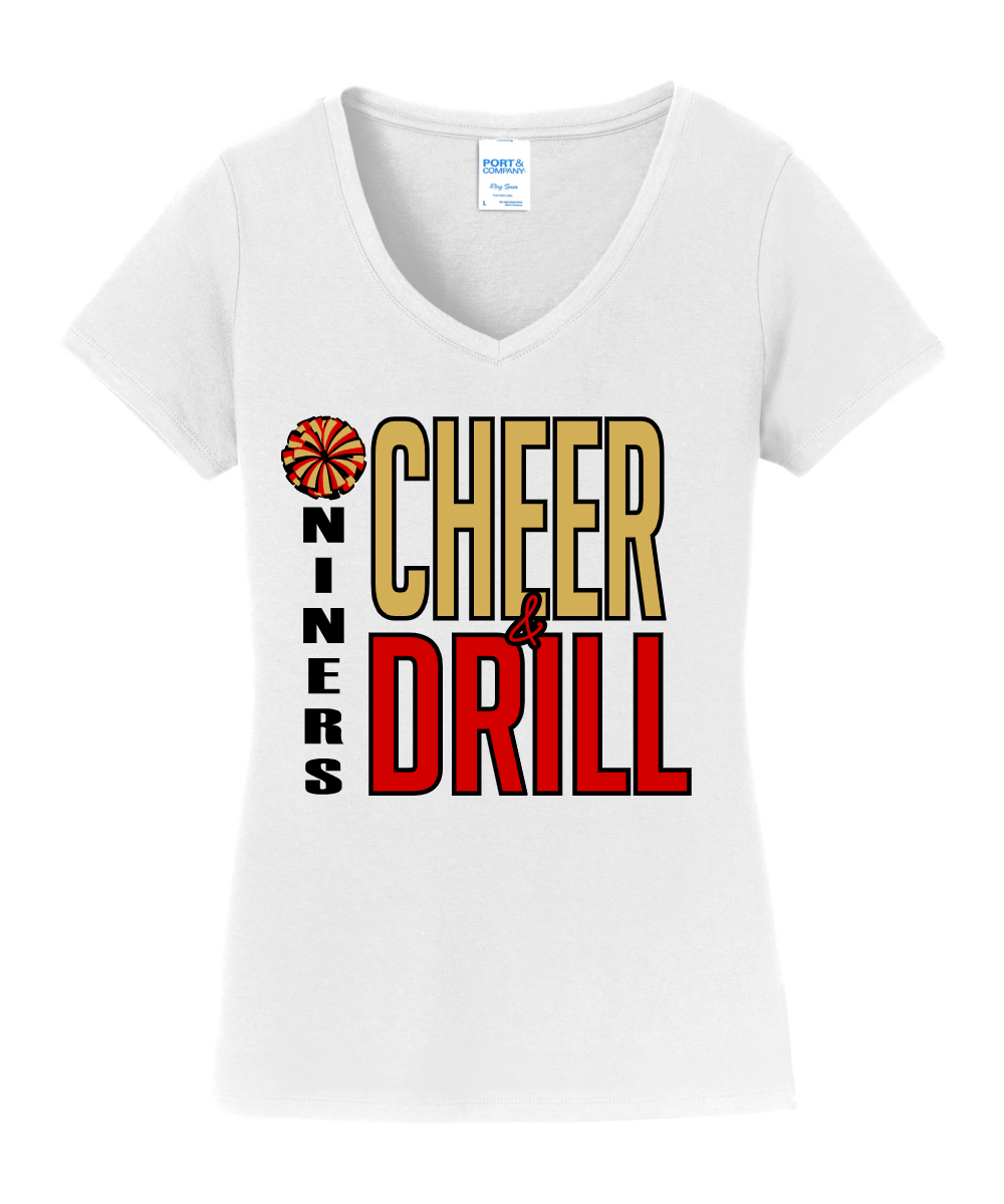 League City 49ers- Niners Cheer & Drill Vneck Cotton Tee
