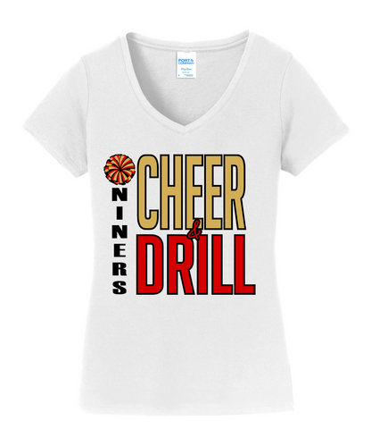 League City 49ers- Niners Cheer & Drill Vneck Cotton Tee