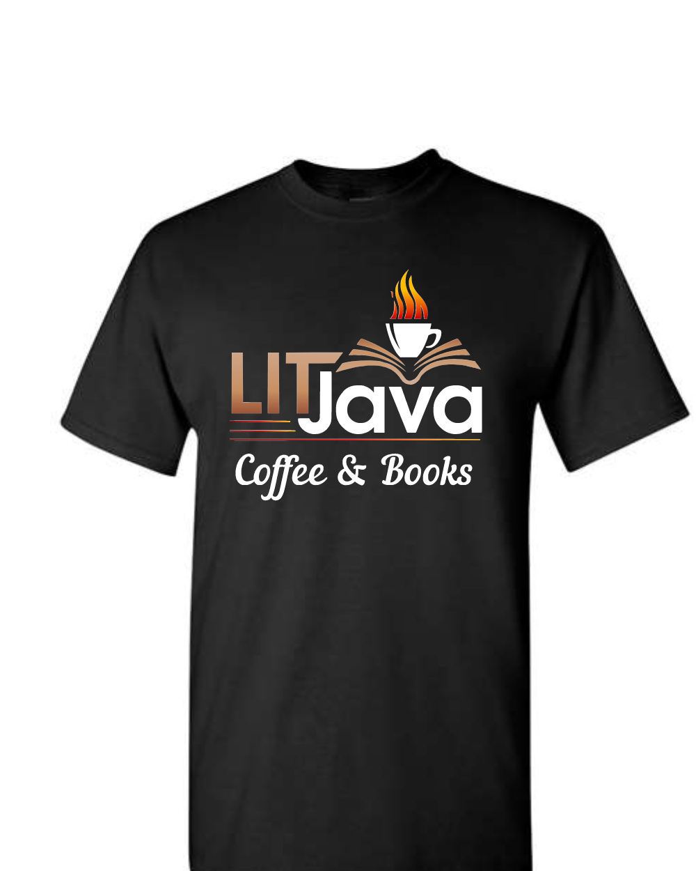 Lit Java - Full Front Logo Tee- Black – Trend Monkey Custom Apparel ...