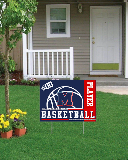 Manvel Basketball Yard Sign 2025