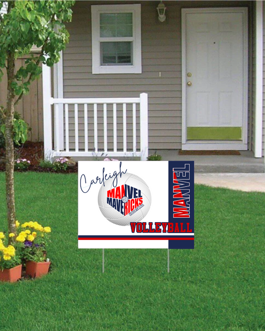 Manvel Volleyball Yard Sign 2025