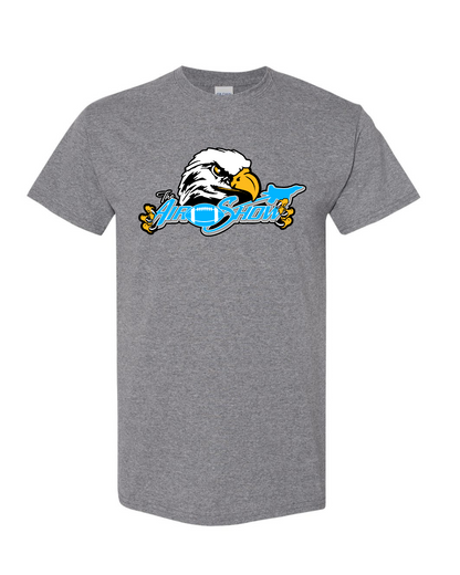 Eagles Football- The Air Show Cotton Tee- Heather Grey