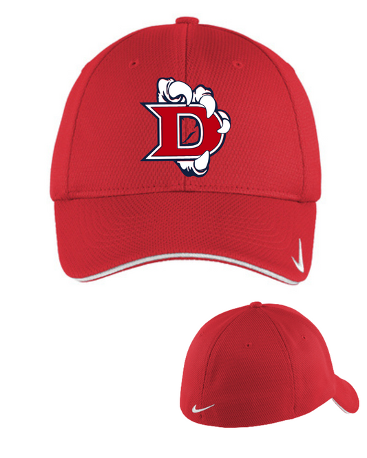 Dawson Football Booster- DClaw Logo Fitted Nike Cap- Red