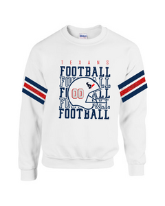 Pearland Texans Football Mama-White Glitter Sweatshirt