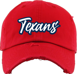 Pearland Texans - Red Distressed Dad Hat