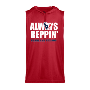 Pearland  Texans Red Sleeveless Hoodie