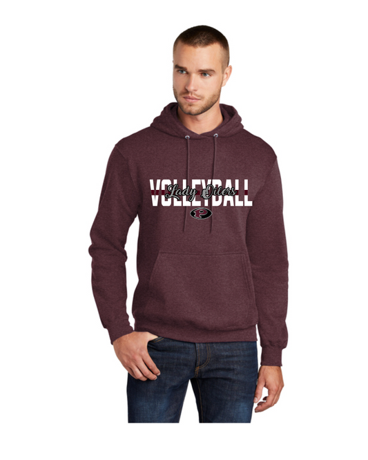 PHS Volleyball-  Lady Oilers Volleyball Hoodie- Heather Maroon