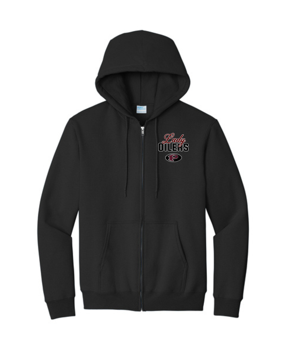 PHS Volleyball- Lady Oilers Full-Zip Hooded Sweatshirt- Black