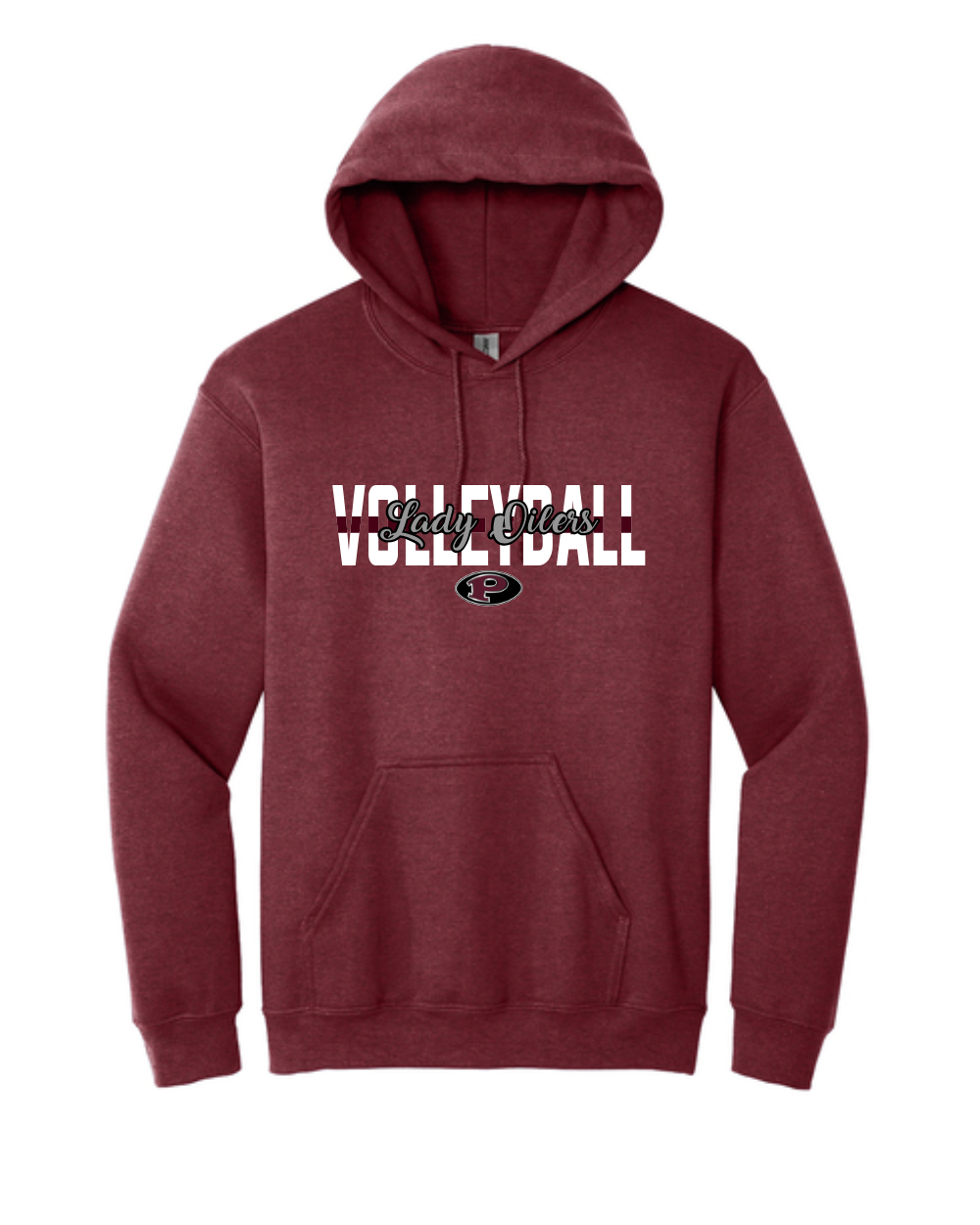 PHS Volleyball-  Lady Oilers Volleyball Hoodie- Heather Maroon