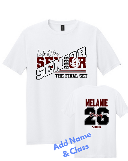 PHS Volleyball-Lady Oilers Volleyball Senior  Cotton Tee-white
