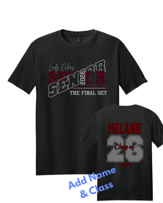PHS Volleyball-Lady Oilers Volleyball Senior  Cotton Tee-black