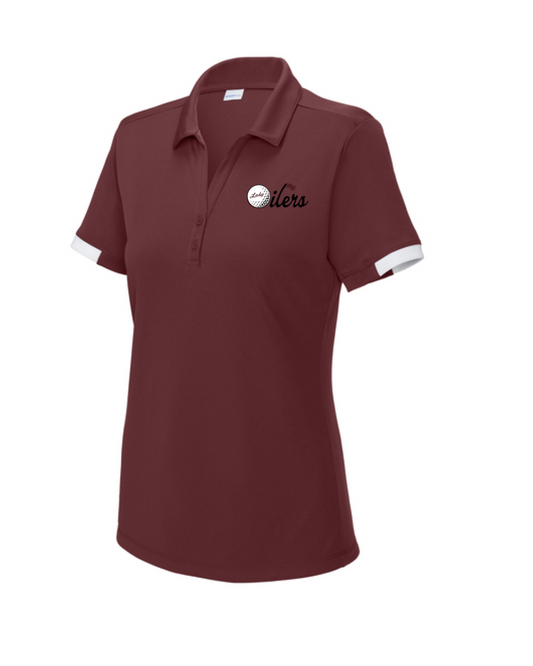 PHS Golf- Pearland Ladies Golf Tee Logo Sport-Tek Women’s Club Colorblock Polo - Maroon