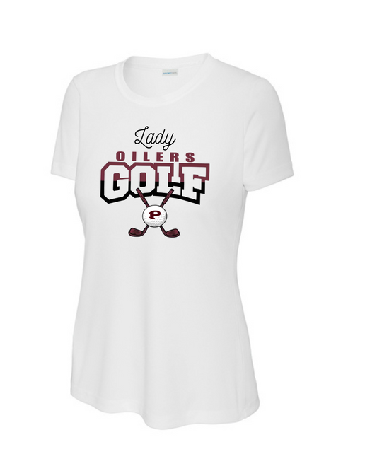 PHS Golf - Pearland Golf Sticks Performance Ladies Tee - White