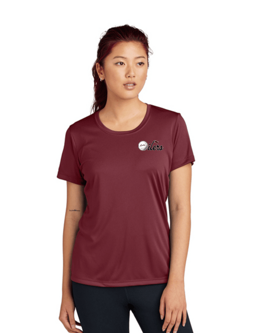 PHS Golf - Pearland Lady Oilers Golf Performance Ladies Tee -Maroon