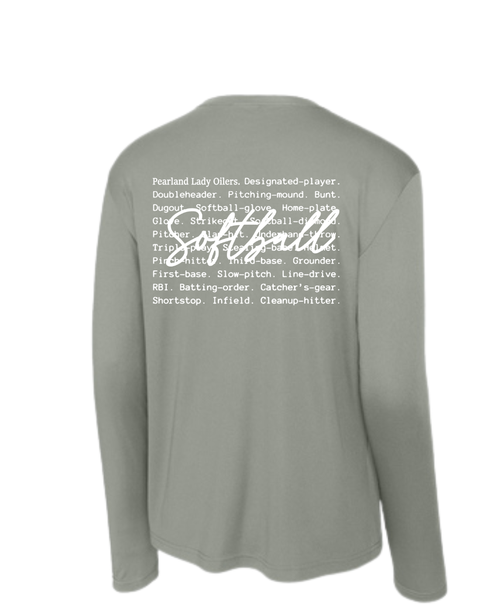 PHS Softball- P Softball Oilers Type Long sleeve Performance Tee