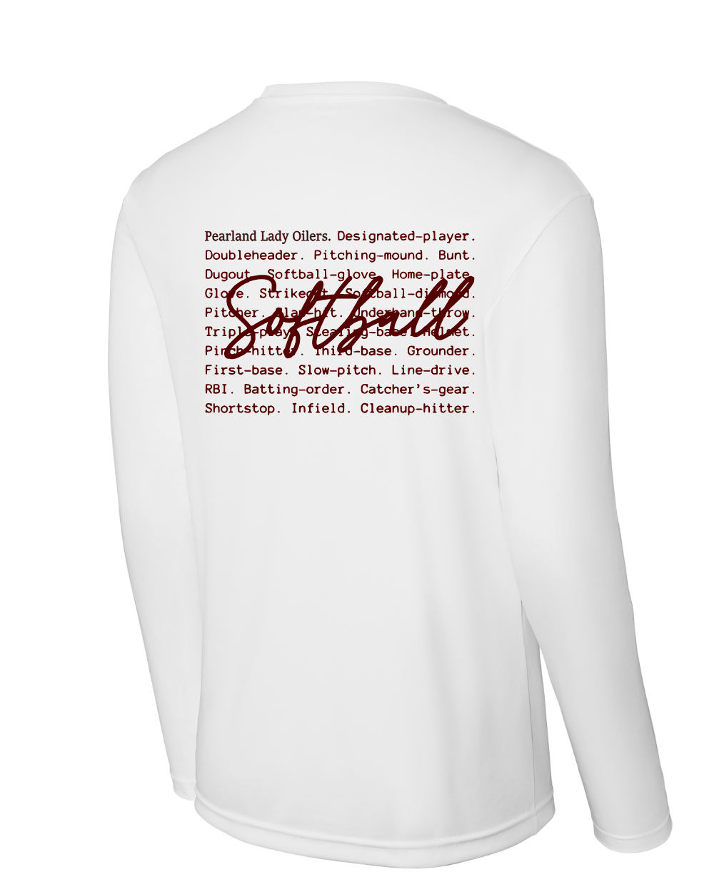 PHS Softball- P Softball Oilers Type Long sleeve Performance Tee