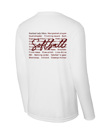 PHS Softball- P Softball Oilers Type Long sleeve Performance Tee