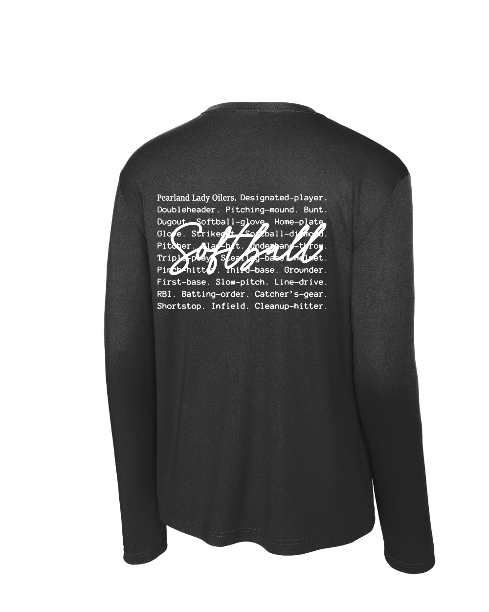 PHS Softball- P Softball Oilers Type Long sleeve Performance Tee