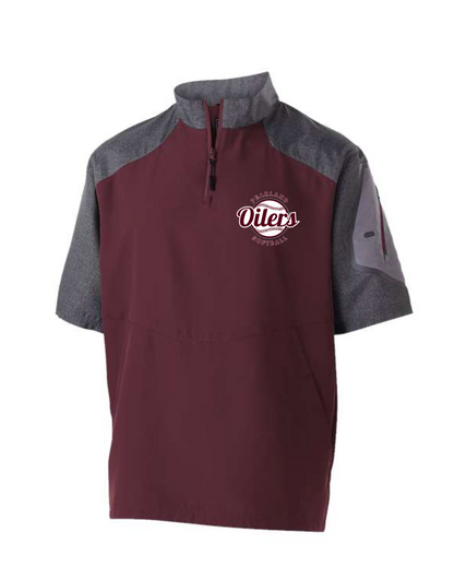 PHS Softball - Pearland Oilers Embroidered Batting Jacket- Carbon Print/Maroon